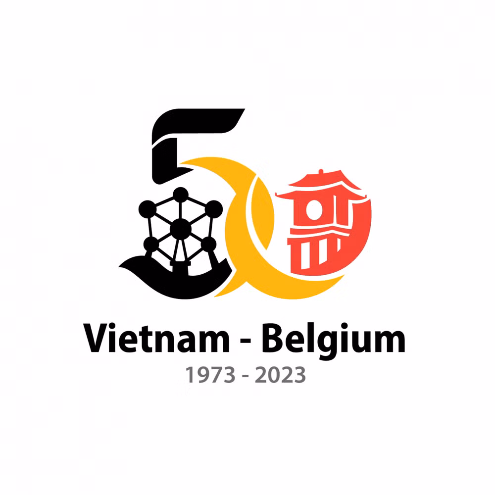 Anuncian logotipo conmemorativo a aniversario de relaciones diplomáticas Vietnam - Bélgica ảnh 1