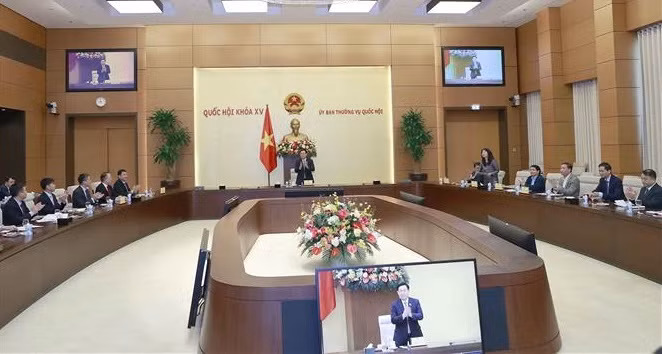 Titular del Parlamento vietnamita recibe a jefes de misiones representativas en el exterior ảnh 1