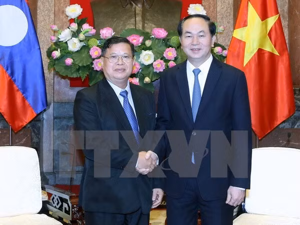 Presidente vietnamita reafirma prioridad de relaciones con Laos ảnh 1