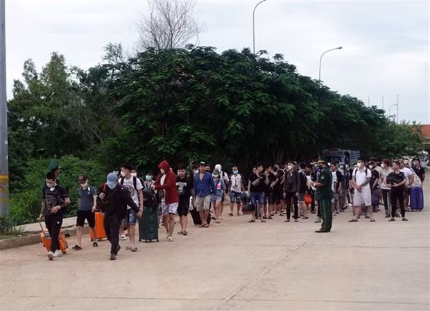 Provincia vietnamita recibe a ciudadanos que regresaron de Camboya ảnh 2