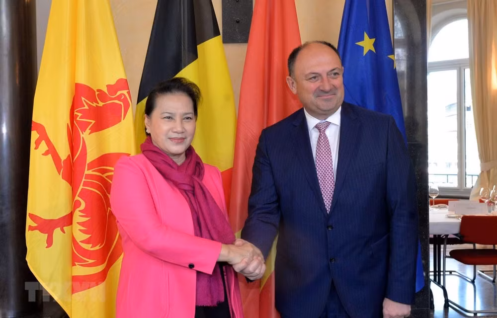 Presidenta de Asamblea Nacional de Vietnam continúa actividades en Bélgica ảnh 1