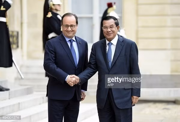 Presidente francés se compromete a apoyar progreso de Cambodia ảnh 1