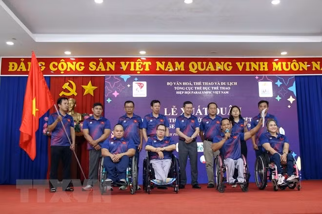 Efectúan ceremonia de despedida de delegación vietnamita a ASEAN Para Games 12 ảnh 1 Efectúan ceremonia de despedida de delegación vietnamita a ASEAN Para Games 12 ảnh 1