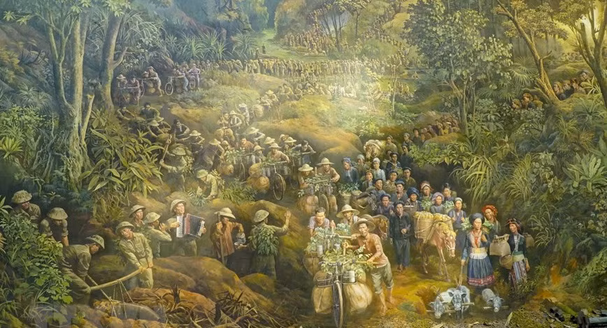 Concluida pintura panorámica sobre histórica batalla Dien Bien Phu ảnh 1 Concluida pintura panorámica sobre histórica batalla Dien Bien Phu ảnh 1