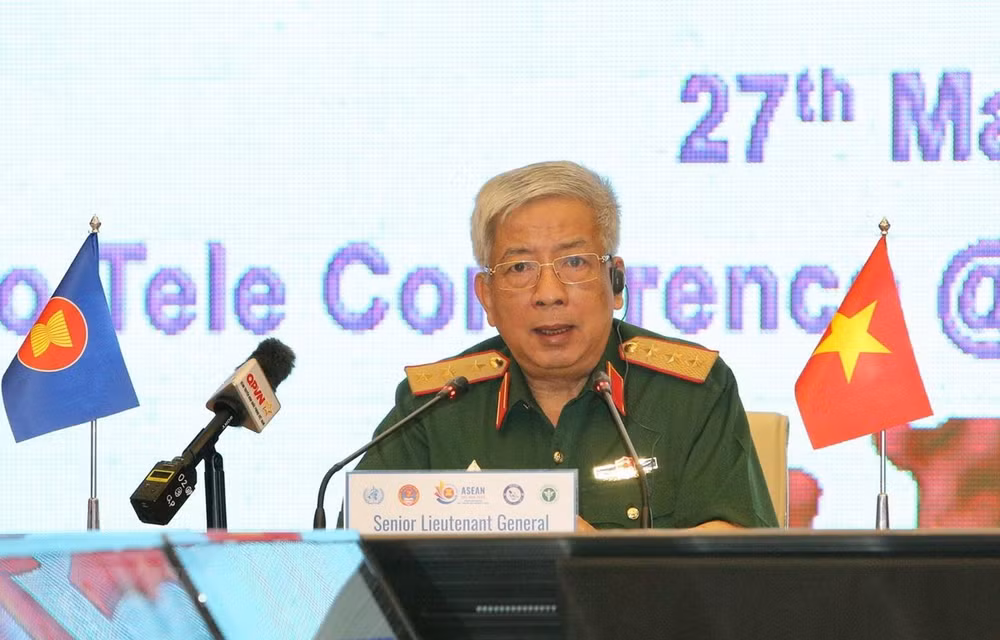 Organizan teleconferencia entre cuerpo médico militar de la ASEAN en respuesta al COVID-19 ảnh 1