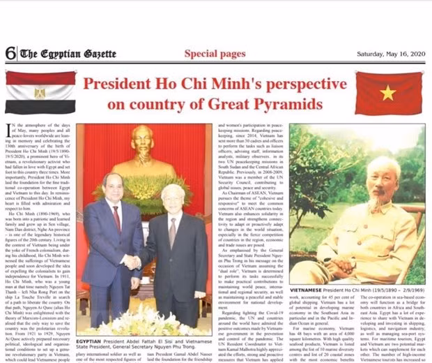 Prensa egipcia elogia al gran líder de la nación vietnamita ảnh 1
