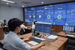 Monitorean la recepción de solicitudes en línea y del progreso de su procesamiento en el Centro de Operaciones y Monitoreo Inteligente (COI) de la ciudad de Da Nang. (Fuente: VNA)