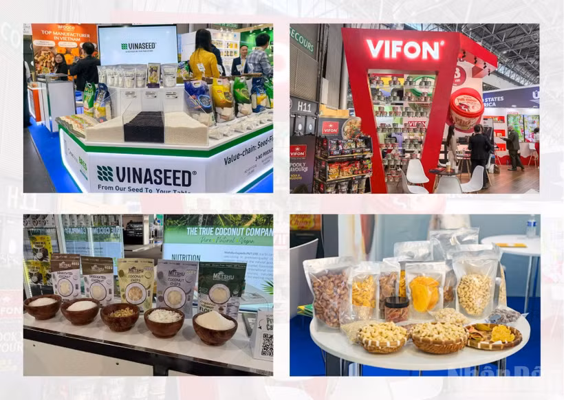 Los productos agrícolas procesados ​​de Vietnam captan la atención de compradores internacionales en la feria internacional SIAL Paris 2026. (Foto: nhandan.vn)