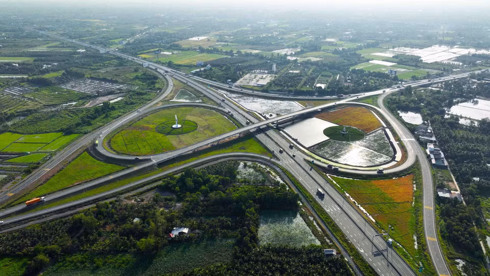 La autopista Ciudad Ho Chi Minh - Trung Luong, tramo que ingresa a la provincia de Tien Giang. (Foto: VNA)