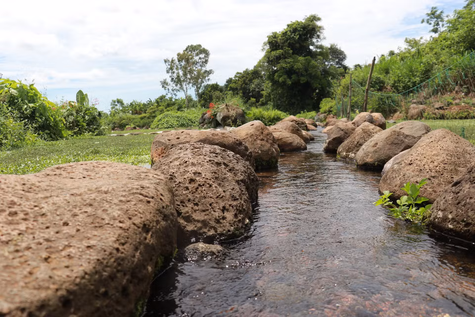 Los antepasados eligieron un lugar con fuentes de agua subterránea para disponer piedras, creando pozos, tanques de sedimentación y canales de agua para la vida diaria y la producción agrícola. (Foto: VNA)