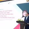 Dao Viet Anh, jefe de la División de Relaciones Internacionales del Departamento de Promoción Comercial del Ministerio de Industria y Comercio, habla en el evento (Fuente: VNA)