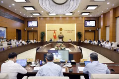 Panorama de la reunión del Comité Permanente de la Asamblea Nacional de Vietnam. (Foto: VNA)