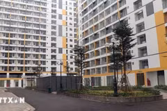 El proyecto de vivienda comercial y obrera del área urbana de Trang Due. (Foto: VNA)