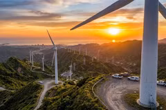Imagen de la simulación del proyecto de la central eólica Quang Ninh 1. (Fuente: Departamento de Construcción de Quang Ninh)