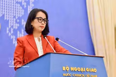 La portavoz del Ministerio de Relaciones Exteriores, Pham Thu Hang. Foto: VNA