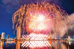 El Festival Internacional de Fuegos Artificiales de Da Nang DIFF 2026 con el lema “Da Nang – Horizontes unidos”. (Fuente: nhandan.vn)