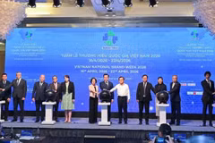 Ceremonia de inauguración de la Semana de la Marca Nacional de Vietnam 2026 y del Foro de la Marca Nacional 2026. (Foto: Vietnam+)