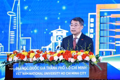 El primer ministro de Vietnam, Le Minh Hung, habla en la cita. (Foto: VNA)