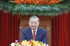 El secretario general del Partido Comunista de Vietnam (PCV), To Lam, sostuvo una conversación telefónica con el secretario general del Partido Comunista de China (PCCh) y presidente del país, Xi Jinping. (Foto: VNA)