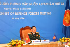 El general Nguyen Tan Cuong, viceministro de Defensa de Vietnam, participa en la ACDFM-23. (Foto: qdnd.vn)