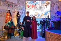 La presentación del Ao Dai en la EXPO Osaka 2025. (Foto: Departamento de Cooperación Internacional)