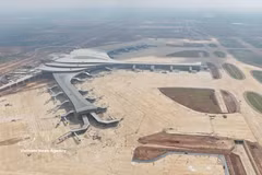 El aeropuerto internacional de Long Thanh en proceso de construcción. Foto: VNA