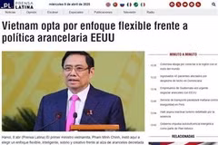 El artículo publicado en la página de Prensa Latina. (Foto: VNA)