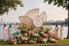Vista conceptual del espacio donde se celebrará el Festival del Loto de Hanoi 2026. (Foto: Departamento de Turismo de Hanoi)