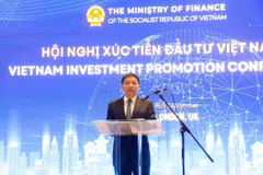 El ministro de Finanzas, Nguyen Van Thang, habla en el evento. (Foto: VNA)