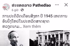 Publicación en la página oficial de Facebook de Pathet Lao. Foto: VNA
