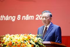 El secretario general del Partido Comunista de Vietnam y presidente de la República, To Lam, interviene en la cita. (Foto: VNA)