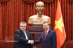 El secretario general del Comité Central del Partido Comunista y presidente de Vietnam, To Lam, durante la entrevista con la agencia de noticias rusa TASS. Foto: Ministerio de Relaciones Exteriores de Vietnam.