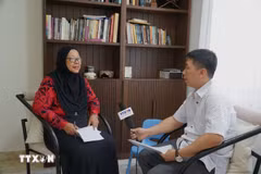 La profesora Ruhanas Harun responde a la VNA. (Foto: VNA)