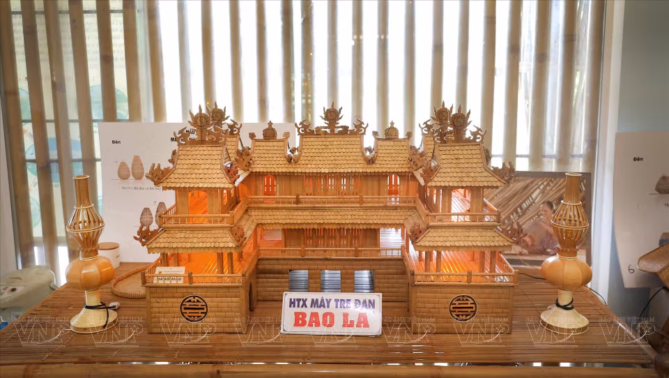 Un modelo hecho de bambú de la icónica Ciudadela Imperial de Hue. (Foto: Revista Vietnam)