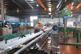 Trabajadores del parque industrial de Dong Anh. (Foto: VNA)