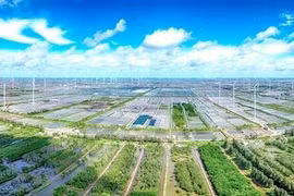 Un parque de energía eólica en la provincia de Bac Lieu. (Foto: VNA)