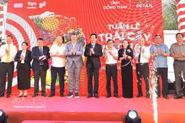 En la ceremonia de inauguración de la Semana de Frutas vietnamitas 2026 (Fuente: VNA)