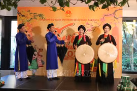 Una presentación de canto tradicional vietnamita en el evento (Fuente: VNA)