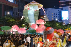 La calle de flores Nguyen Hue en Ciudad Ho Chi Minh. (Fuente: VNA)