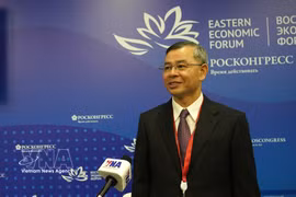 El ministro de Finanzas de Vietnam, Ngo Van Tuan, en la entrevista concedida a la Agencia Vietnamita de Noticias (VNA) en Rusia. (Foto: VNA)