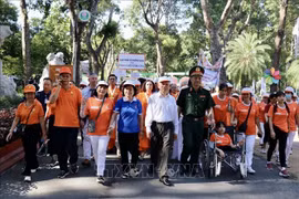 Más de cinco mil personas participan en la marcha solidaria “Por las víctimas del agente naranja/dioxina 2025”. (Fuente: VNA)