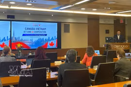 El seminario “Cooperación en TIC e IA entre Canadá y Vietnam: de la innovación a las oportunidades de mercado”. (Foto: VNA)