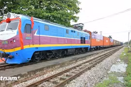 Un tren transportando mercancías a China (Fuente: Vietnam+) 