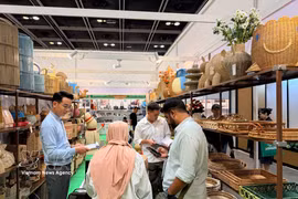 Un stand de Vietnam en la feria MEGA SHOW (Foto: VNA)