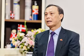 Exembajador vietnamita en Dinamarca, Luong Thanh Nghi, durante la entrevista con la VNA (Foto: VNA)