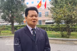 El investigador Wang Hanling durante la entrevista con la VNA (Foto: VNA)