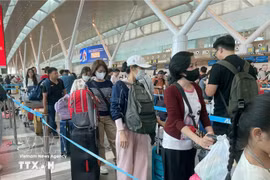En el aeropuerto internacional de Tan Son Nhat (Fuente: VNA)