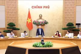 El viceprimer ministro permanente de Vietnam, Nguyen Hoa Binh, preside la reunión (Fuente: VNA)