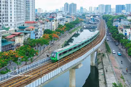 La línea ferroviaria urbana Cat Linh - Ha Dong en Hanoi. (Foto: VNA)