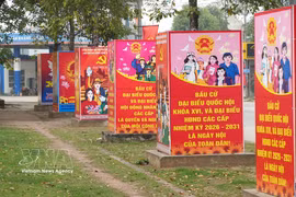 Las pancartas electorales en la provincia de Phu Tho (Fuente: VNA)